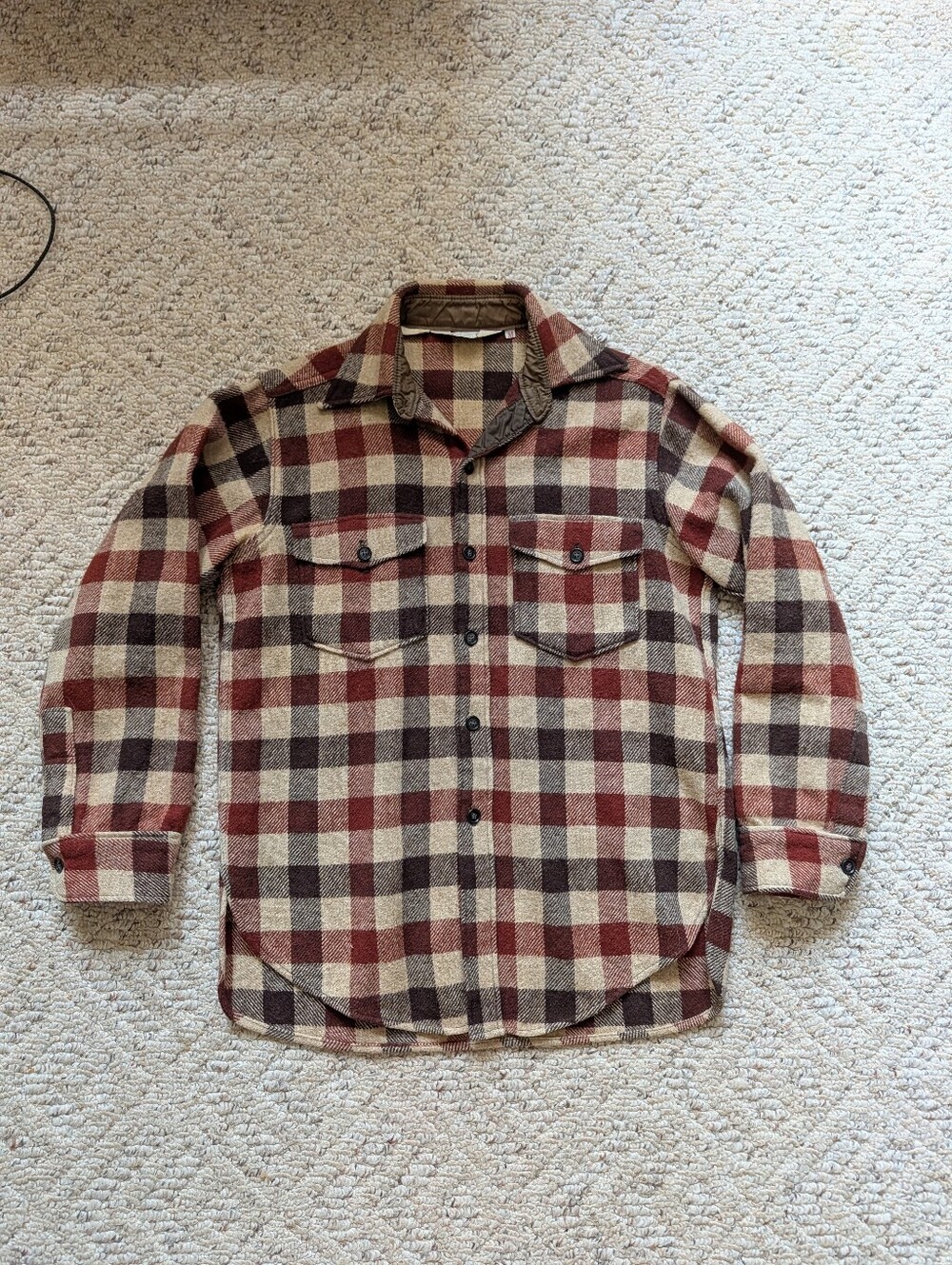 Vintage 80s Woolrich Buffalo Check Plaid Shirt Jacket Shacket Heritage Wool Vtg